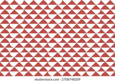 Rojo y blanco Funky Triángulos geométricos sin fisuras patrón Ilustración vectorial 