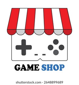 red and white game console store icon