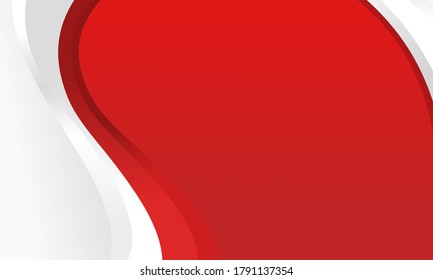 Ilustración vectorial de fondo geométrica roja y blanca en estilo gradiente. 