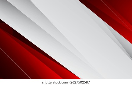 Red and white geometric abstract background. Eps10 vector