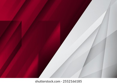 Red and white geometric corporate banner design. minimal geometry background. Abstract red vector background. vector illustration design for prints, posters, cards