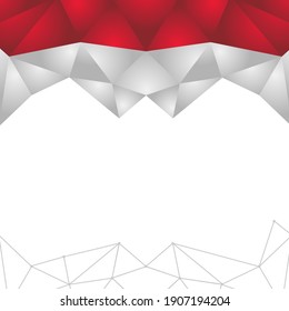 Diseño geométrico rojo y blanco sobre fondo blanco