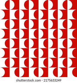 Red and white geometric pattern background use for cover, textile banner and etc.