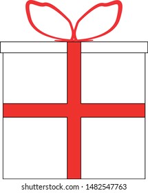 Red and white gift box