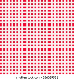 Red and white gingham clothtable for a picnic or outdoor food. Checkered textile barbeque seamless empty blanket cover for table