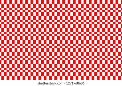 Red and white Gingham pattern.Texture from rhombus for - plaid,tablecloths,clothes,shirts, dresses,paper,bedding,blankets,quilts and other textile products.Vector illustration.EPS-10.