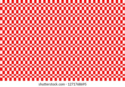Red and white Gingham pattern.Texture from rhombus for - plaid,tablecloths,clothes,shirts, dresses,paper,bedding,blankets,quilts and other textile products.Vector illustration.EPS-10.
