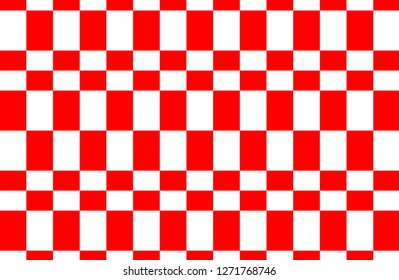 Red and white Gingham pattern.Texture from rhombus for - plaid,tablecloths,clothes,shirts, dresses,paper,bedding,blankets,quilts and other textile products.Vector illustration.EPS-10.
