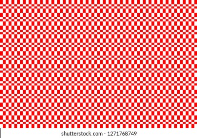 Red and white Gingham pattern.Texture from rhombus for - plaid,tablecloths,clothes,shirts, dresses,paper,bedding,blankets,quilts and other textile products.Vector illustration.EPS-10.