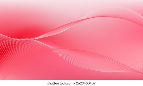 Red white gradient mesh abstract background with wavy lines nice for wallpaper or banner