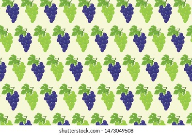 red and white grapes seamless texture. vector garden fruit background. wine logo symbol