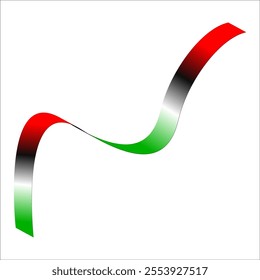 red white green black flag color gradient ribbon vector eps