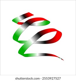 red white green black flag color gradient ribbon vector eps