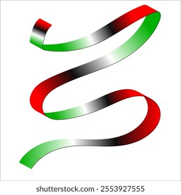 red white green black flag color gradient ribbon vector eps