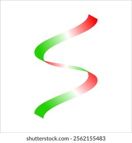 red white green flag color gradient ribbon vector eps