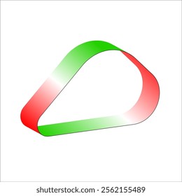 red white green flag color gradient ribbon vector eps