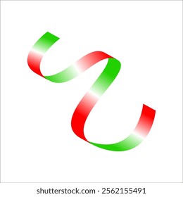 red white green flag color gradient ribbon vector eps