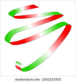 red white green flag color gradient ribbon vector eps