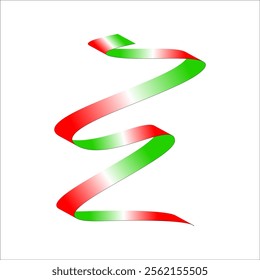 red white green flag color gradient ribbon vector eps