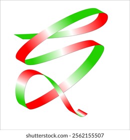 red white green flag color gradient ribbon vector eps