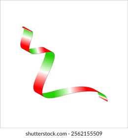 red white green flag color gradient ribbon vector eps