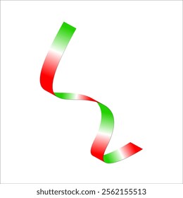 red white green flag color gradient ribbon vector eps