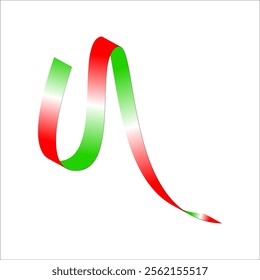 red white green flag color gradient ribbon vector eps