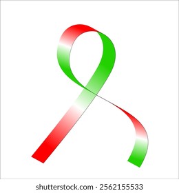 red white green flag color gradient ribbon vector eps