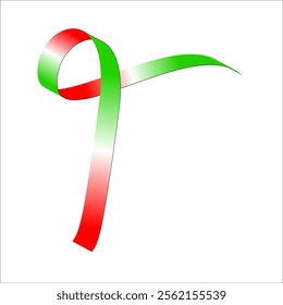 red white green flag color gradient ribbon vector eps