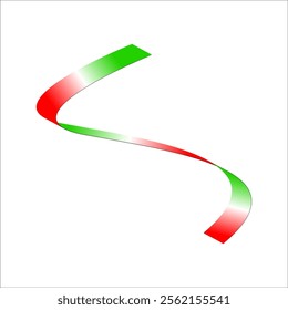 red white green flag color gradient ribbon vector eps