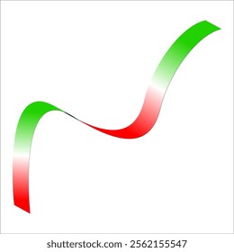 red white green flag color gradient ribbon vector eps