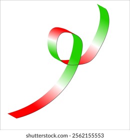 red white green flag color gradient ribbon vector eps