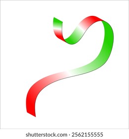 red white green flag color gradient ribbon vector eps