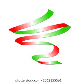 red white green flag color gradient ribbon vector eps