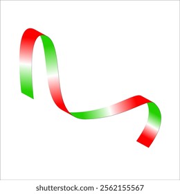 red white green flag color gradient ribbon vector eps