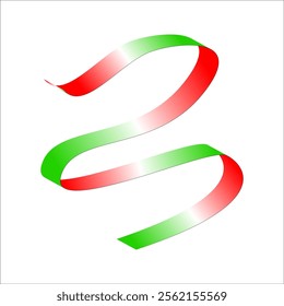 red white green flag color gradient ribbon vector eps