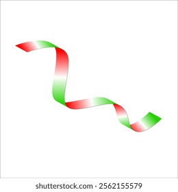 red white green flag color gradient ribbon vector eps