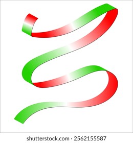 red white green flag color gradient ribbon vector eps