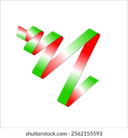 red white green flag color gradient ribbon vector eps