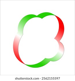 red white green flag color gradient ribbon vector eps