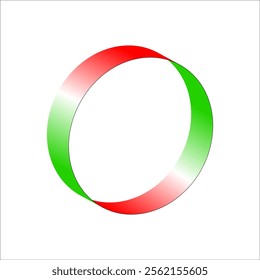 red white green flag color gradient ribbon vector eps