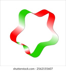 red white green flag color gradient ribbon vector eps