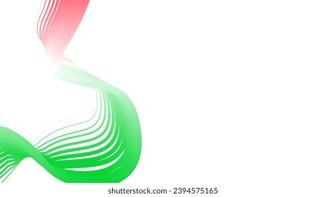red white green flag colour gradient background abstract wavy tech lines 