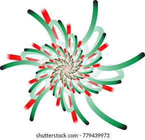 red white and green ribbon design