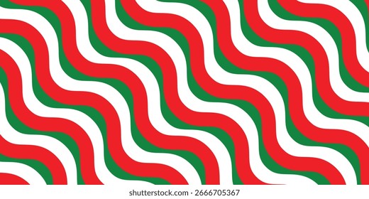 vermelho, branco, listras verdes. Padrão de listras sem costura padrão de design de cana de doce, para tecido. Plano de fundo abstrato de faixa vertical