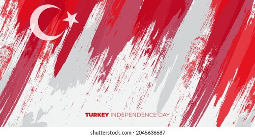 Diseño de fondo Grunge rojo y blanco. Día de la Independencia de Turquía. Buen modelo para el Día de la Independencia de Turquía o el diseño del día nacional.