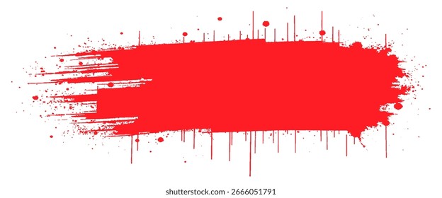 Red and white grunge texture splashes background brush stroke spray