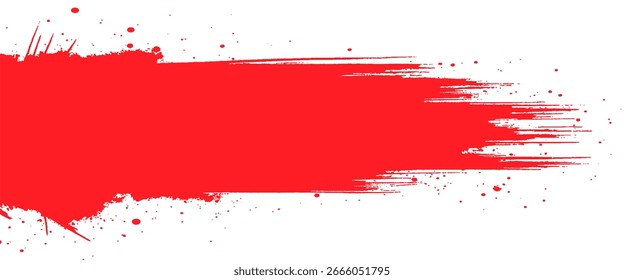 Red and white grunge texture splashes background brush stroke spray