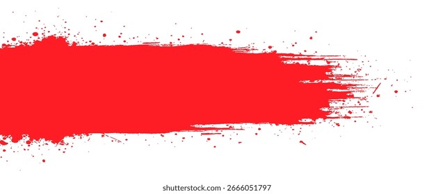 Rot-weißes Grunge Textur Spritzer Hintergrund Pinsel Schlaganfall Spray
