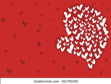 Red and white heart